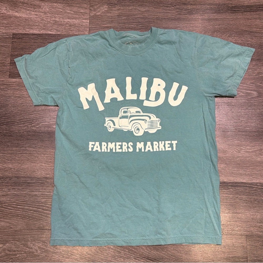 Good Quality Human Shirt Malibu Farmers Market Teal Adult Medium